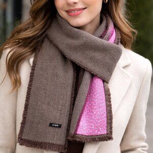 J.Crew wool-blend herringbone scarf